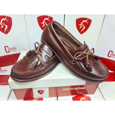 Castellano fleco color cuero